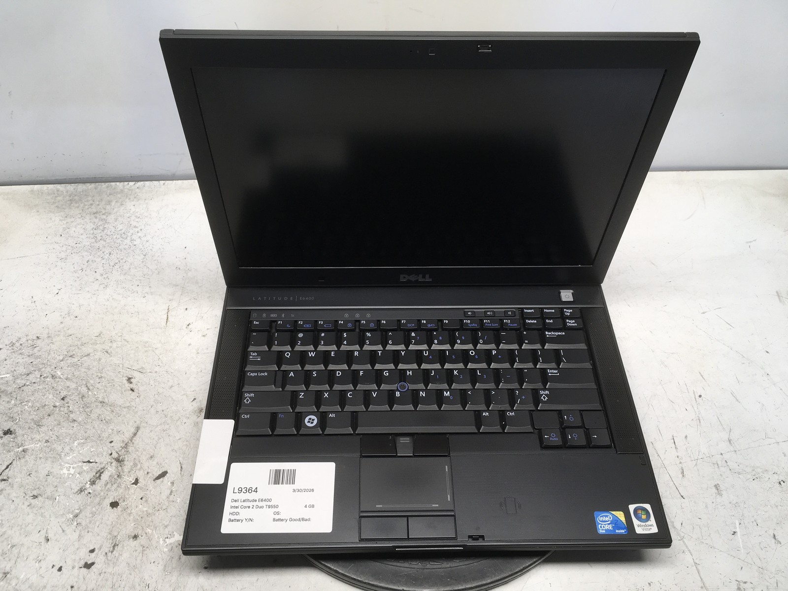 Dell Latitude E6400 Intel Core 2 Duo T9550 2.66GHz 4 GB NO HDD No Batt