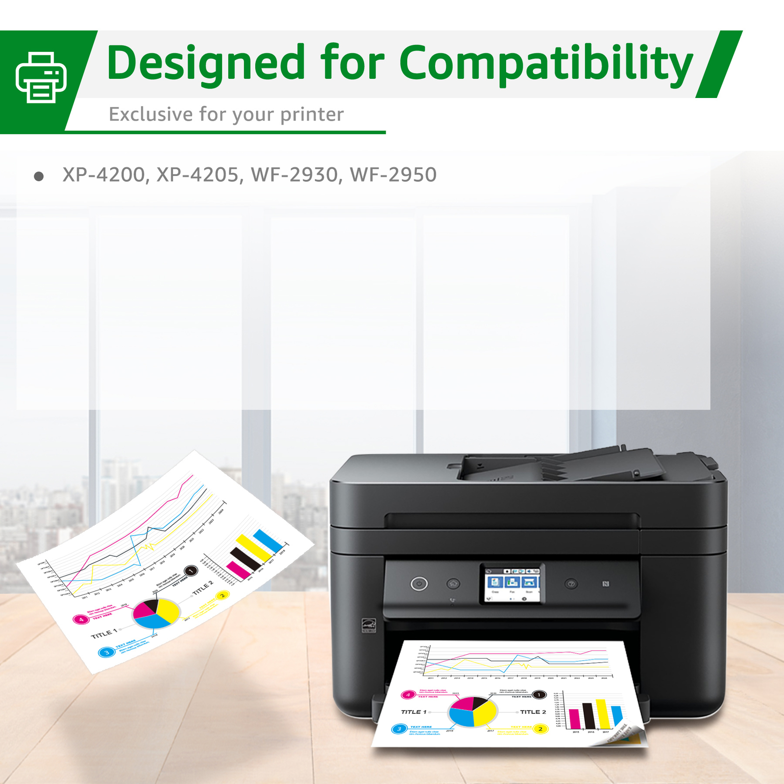 5PK 232XL 232 XL T232XL Ink Cartridges for Epson WF-2930 WF-2950 XP-4200 XP-4205