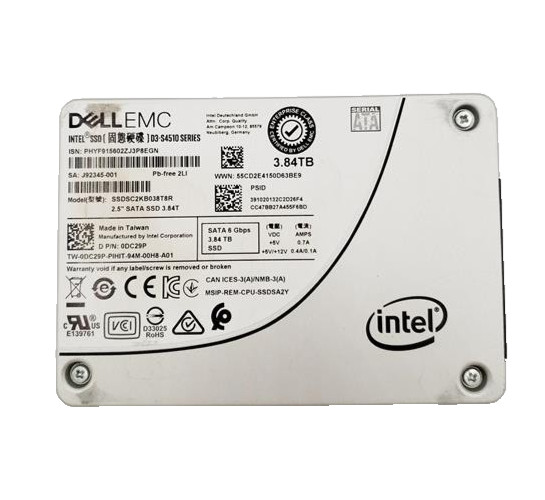 Dell Intel D3-S4510 3.84TB Series 2.5″ SATA SSD (SSDSC2KB038T8R)