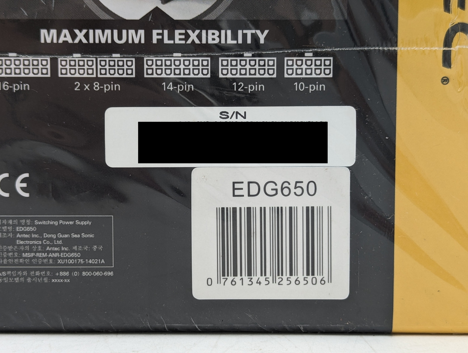 Antec Edge Series EDG650 Power Supply 650 Watts w/Fluid Dynamic Bearing | Black