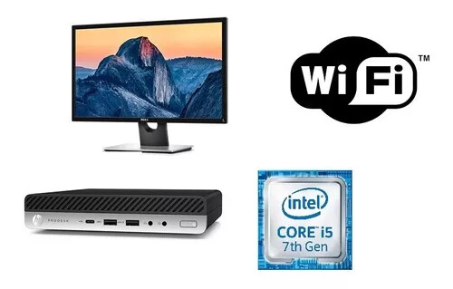 HP mini Computer PC i5 up to 32GB RAM 2TB SSD 24″ monitor Windows 11 or 10 WiFi