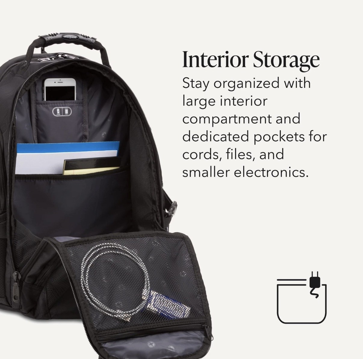 SWISSGEAR 1900 ScanSmart 17” Laptop Backpack Black TSA Travel Computer Bag