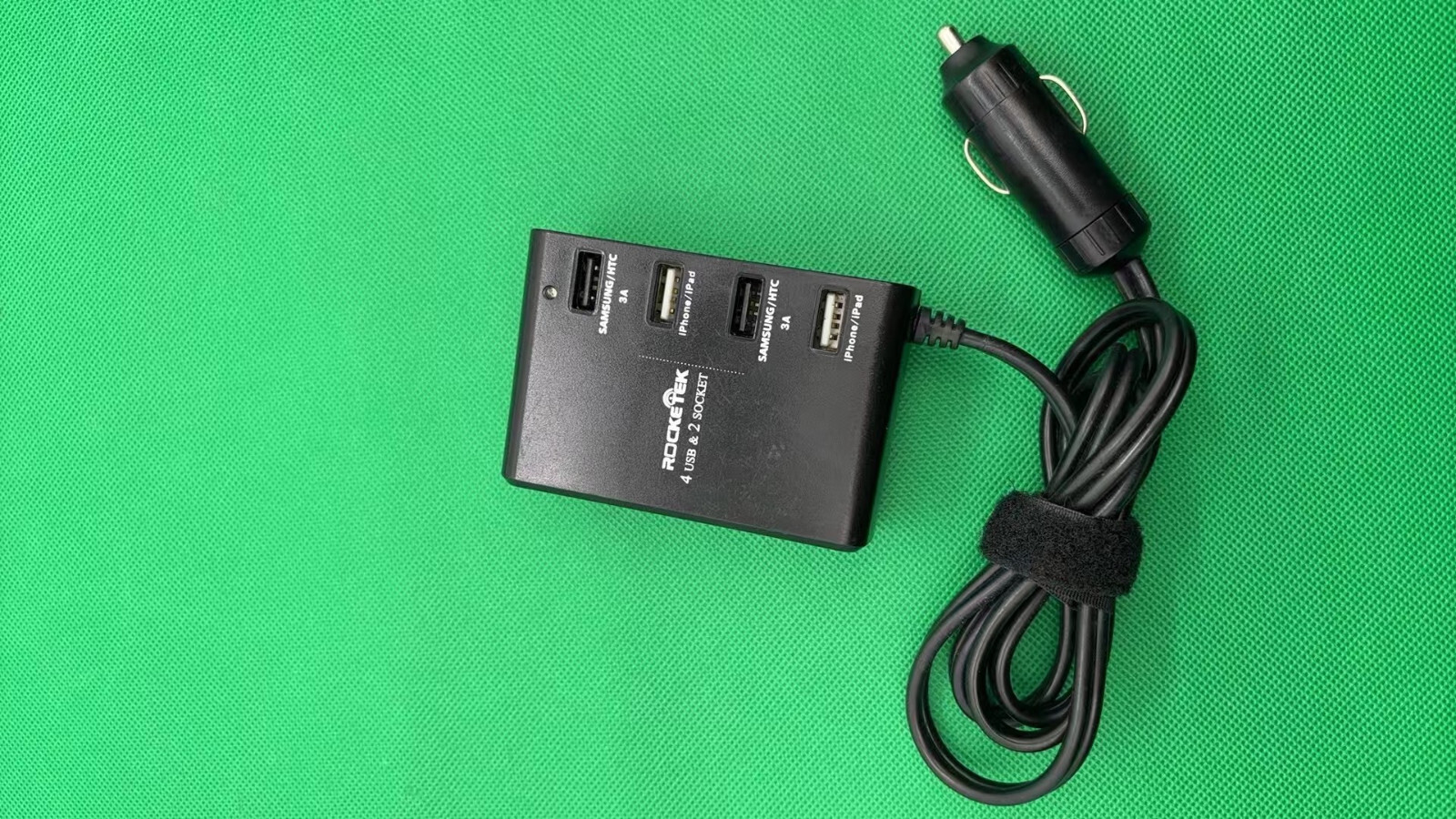 Rocketek 4 USB Port Cigarette Lighter Splitter For HUAWEI iPhone iPad Mac Laptop