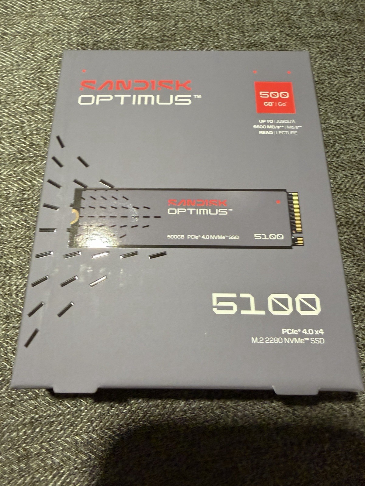 SanDisk Optimus 5100 M.2 2280 500GB NVMe PCIe 4.0 x4 6600MB/s SDSP51500GAN-000E0