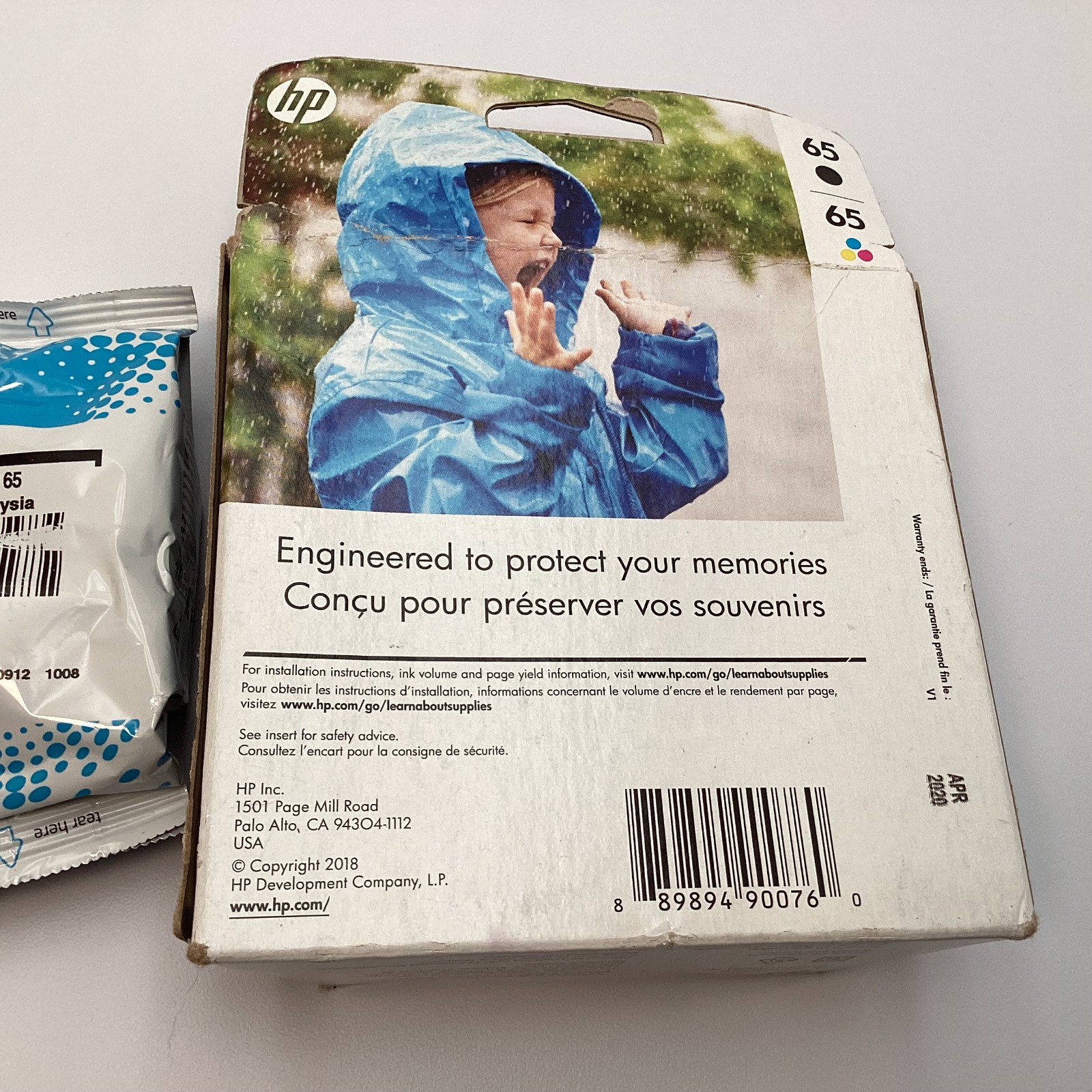 Lot of 4 Total Genuine HP 65 Ink Cartridges – Mixed Lot – Exp 2020 – 2022 – New