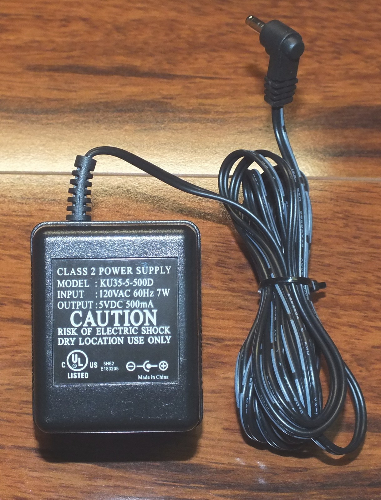 Unbranded Class 2 AC Adapter Black Power Supply (KU35-5-500D) Output: 5VDC 500mA