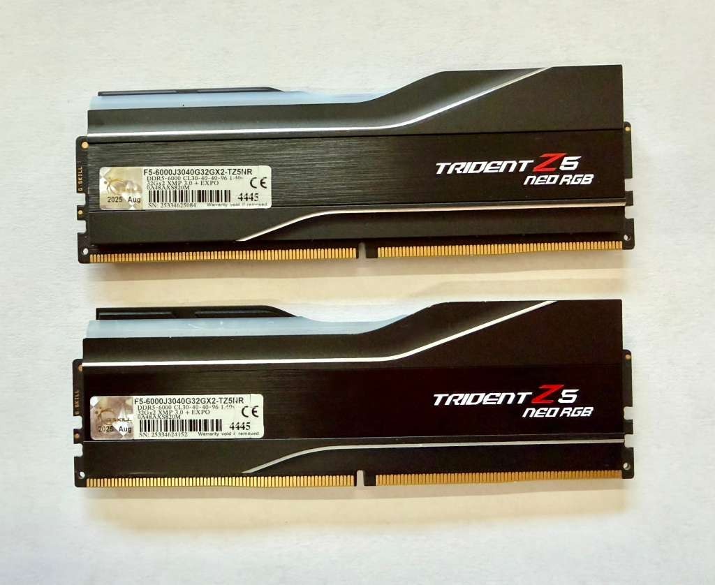 G.SKILL Trident Z5 Neo RGB 64GB (2x32GB) DDR5 6000MT/s CL30 AMD EXPO RAM