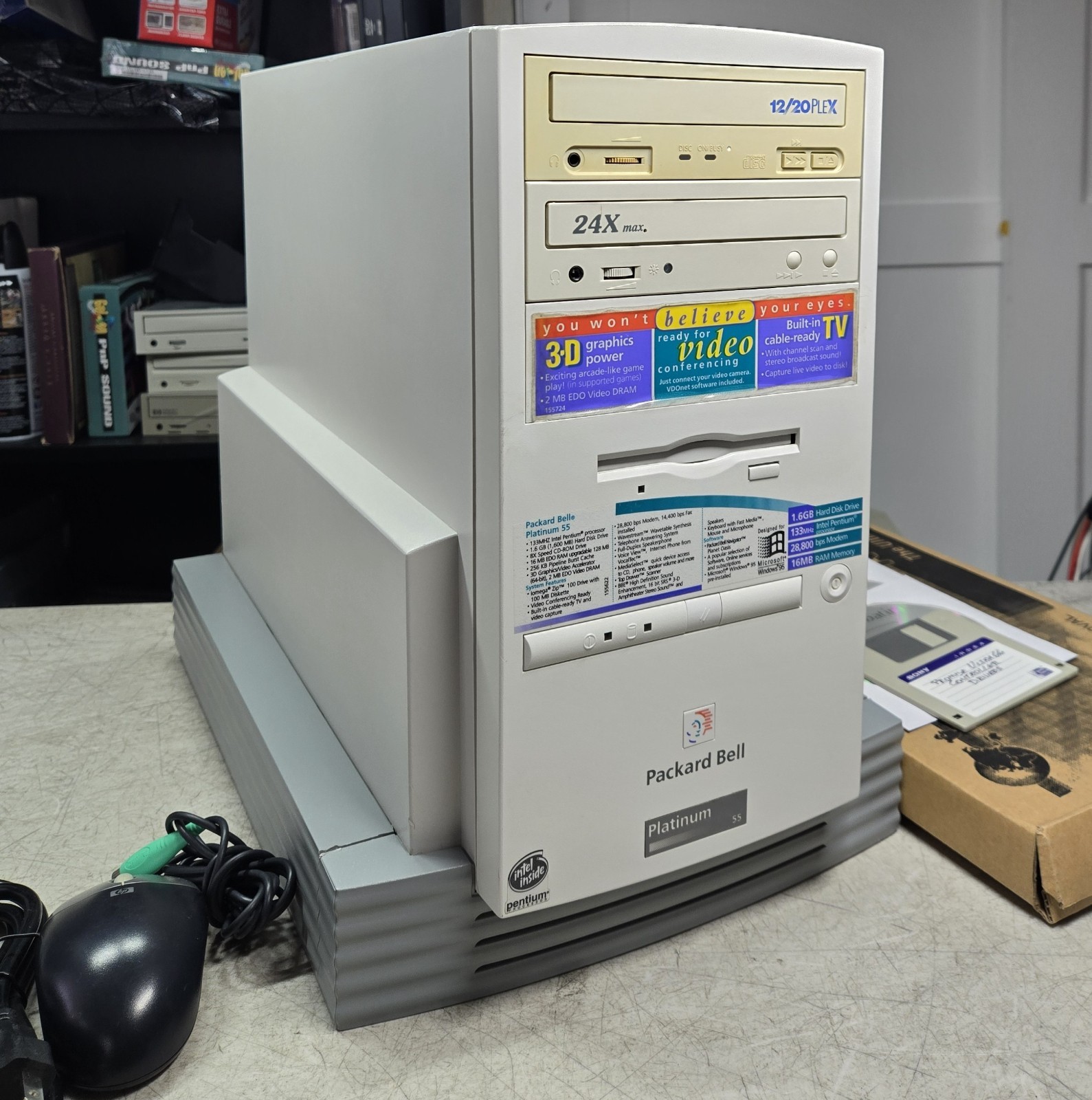Windows 98 Retro Gaming PC Promise HD Controller SCSI CD-ROM Sound Blaster AWE64