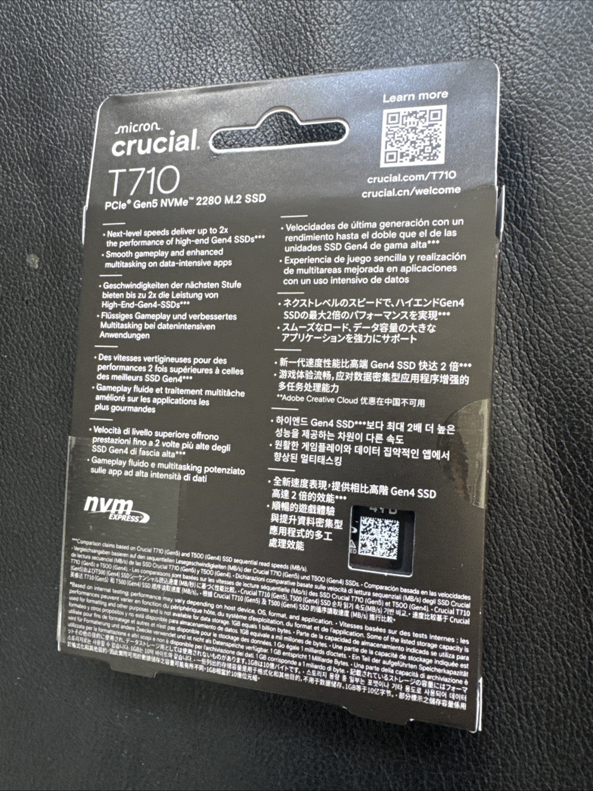 Crucial T710 4 Tb Micron Pro Series Gen5 M.2 NVMe SSD up to 14,500 MB/s NEW