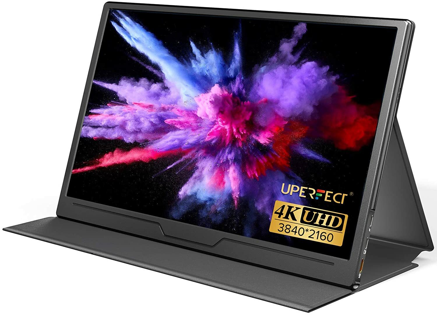 4K Portable Monitor,15.6” UHD IPS 3840×2160 USB C 100% sRGB 400 Nits Brightness