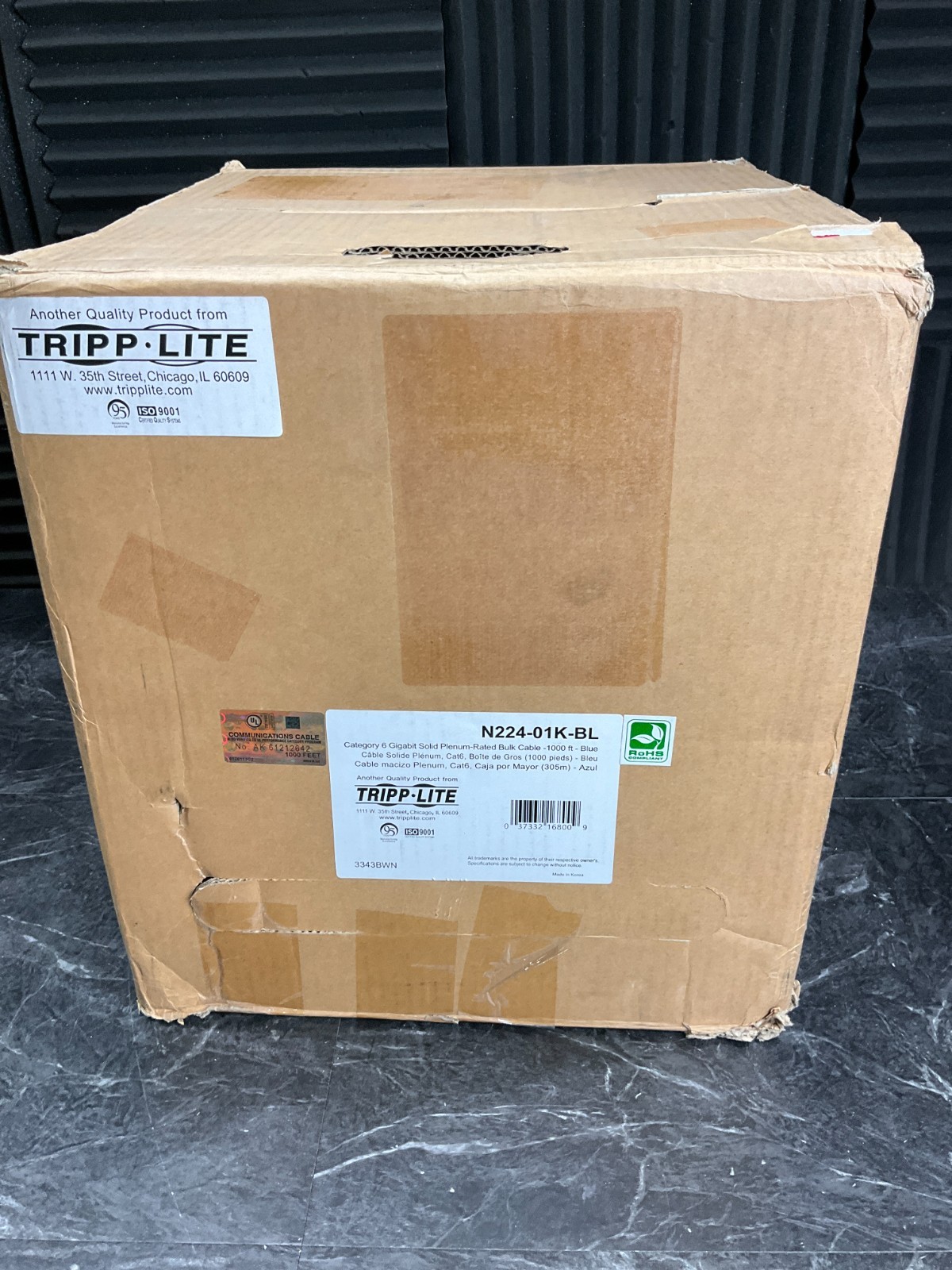 Tripp Lite CAT-6 Bulk Cable – 1000 feet blue N224-01K-BL ✅❤️️✅❤️ NEW OPEN BOX