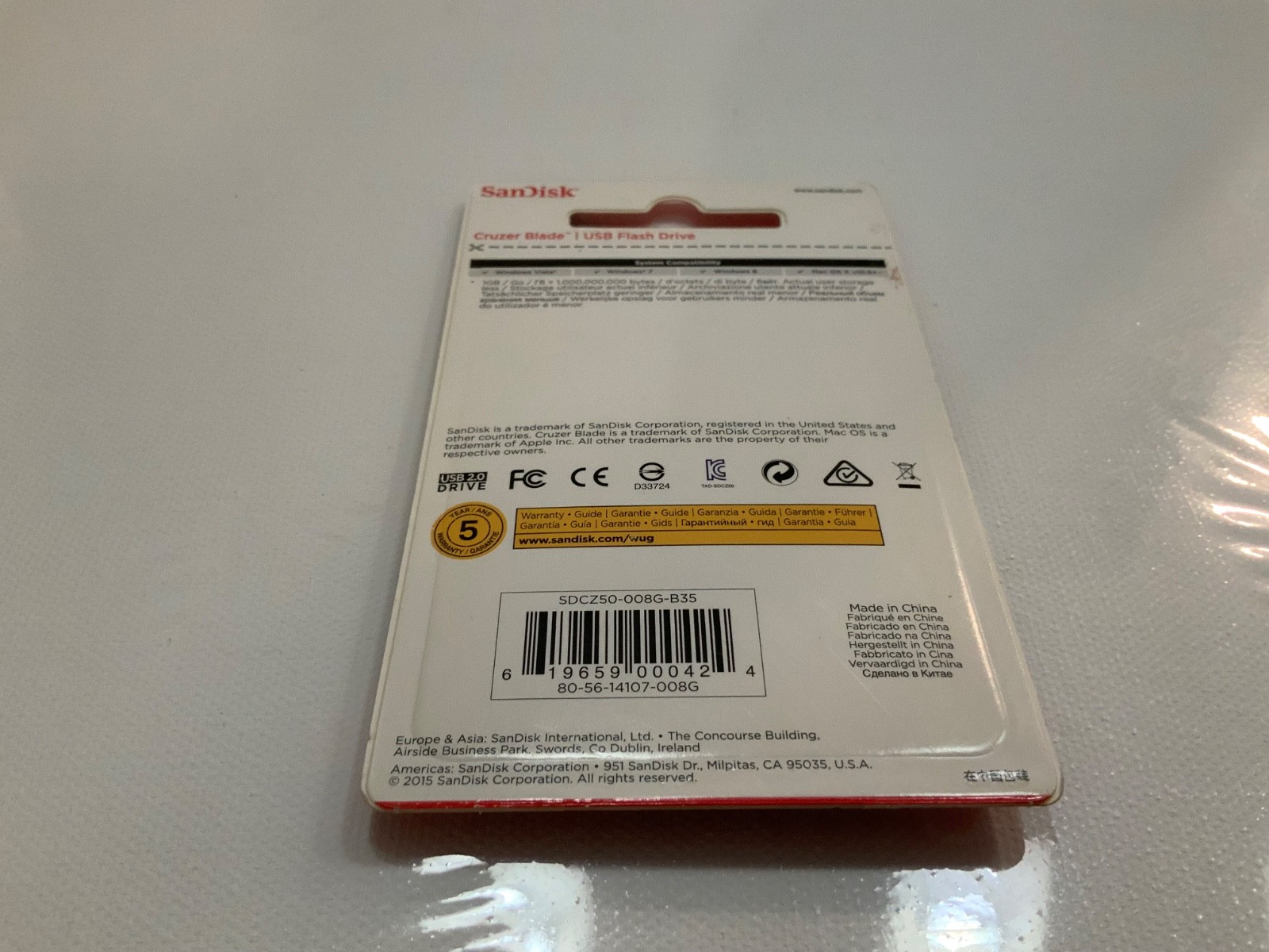 SanDisk Cruzer Blade 8GB USB Flash Drive Black Data Storage Portable Tech new