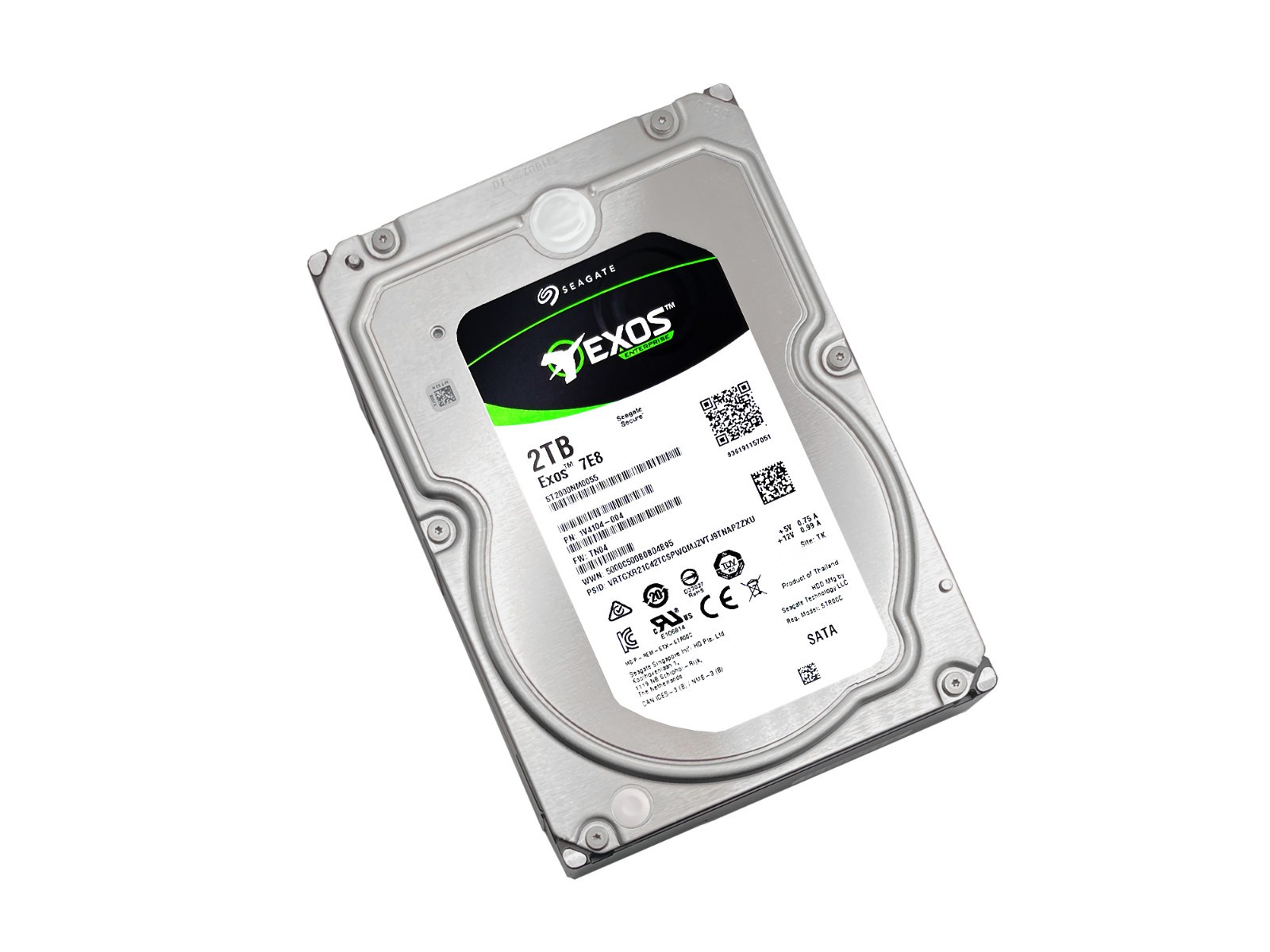 Seagate EXOS ST2000NM0055 2TB 128MB 7200RPM 3.5″ SATA III Enterprise Hard Drive