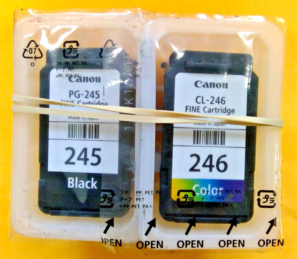 Genuine OEM Canon PG-245 Black & CL-246 Color Ink Bulk Packaging FREE SHIPPING