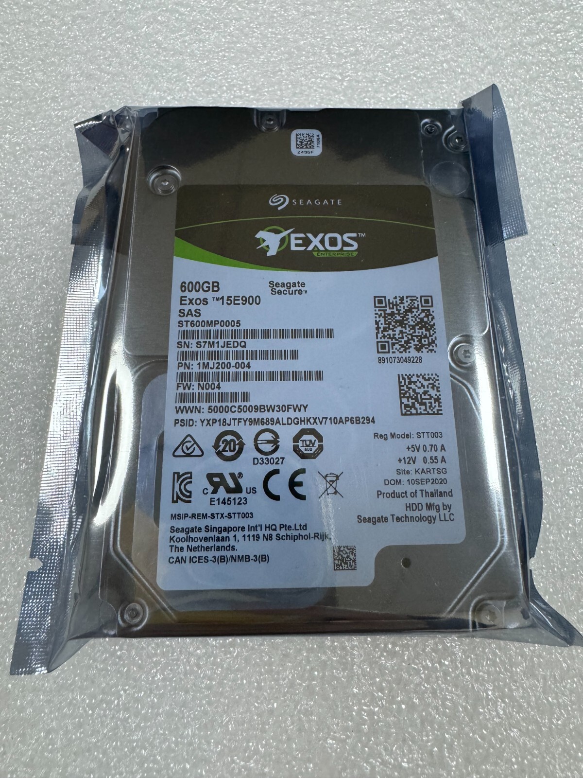 New Seagate Enterprise ST600MP0005 600GB 15K 128MB SAS 2.5″ 12Gb/s HDD–/