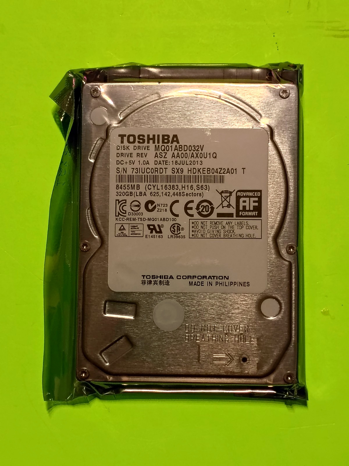 Toshiba 320GB MQ01ABD032V 5400RPM SATA 2.5″ Laptop HDD Hard Disk Drive [NEW]