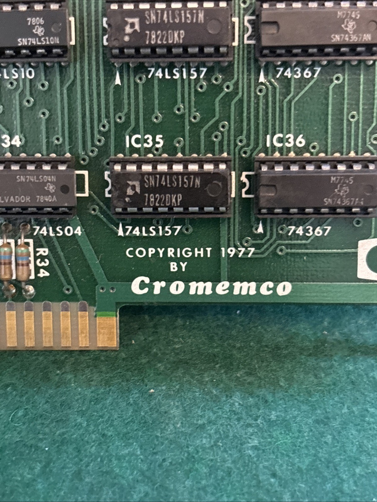 Cromemco D+7A I-O Vintage 1977 Computer Board Lot H