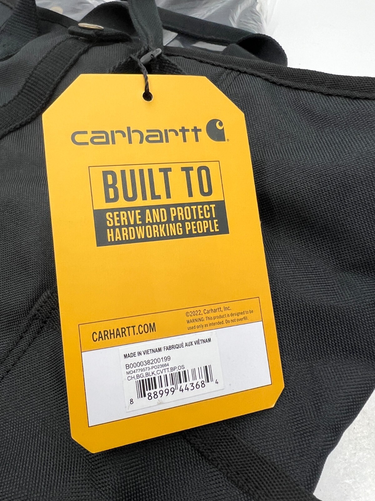Carhartt Convertible Durable Tote Bag with Adjustable One Size Black