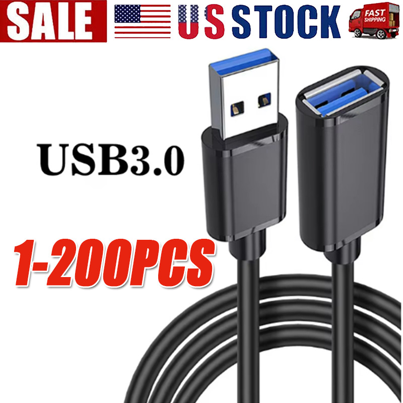 USB3.0 Extension Cable High Speed Extender Cord Adapter TypeA Male to Female Lot