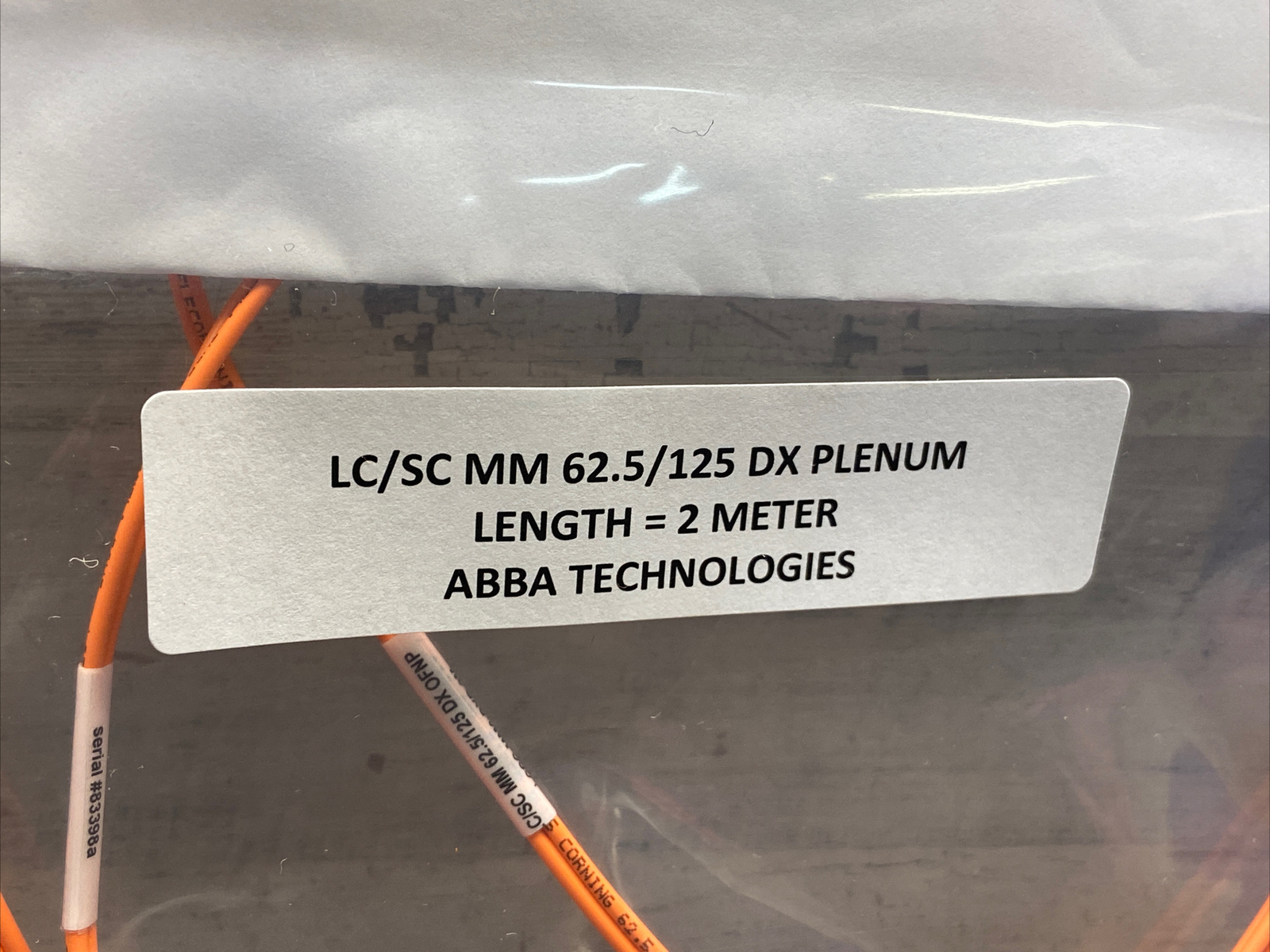 New Lot of 20 Fiber Optic Cable – LC/SC MM 62.5/125 Dx Plenum 2mm