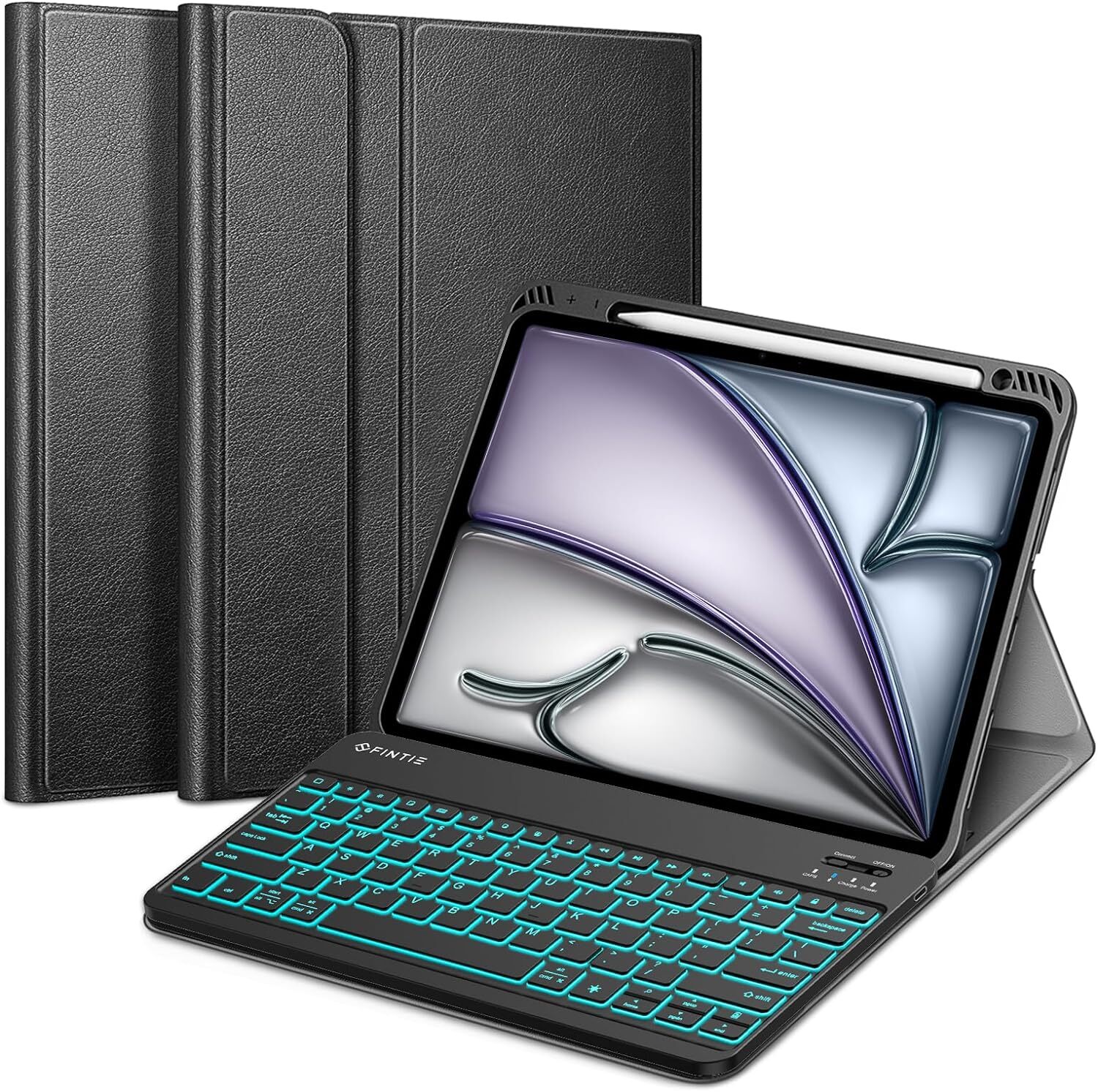 Backlight Keyboard Case for iPad Air 13-inch (M2) 2024 Soft TPU Back Cover Stand