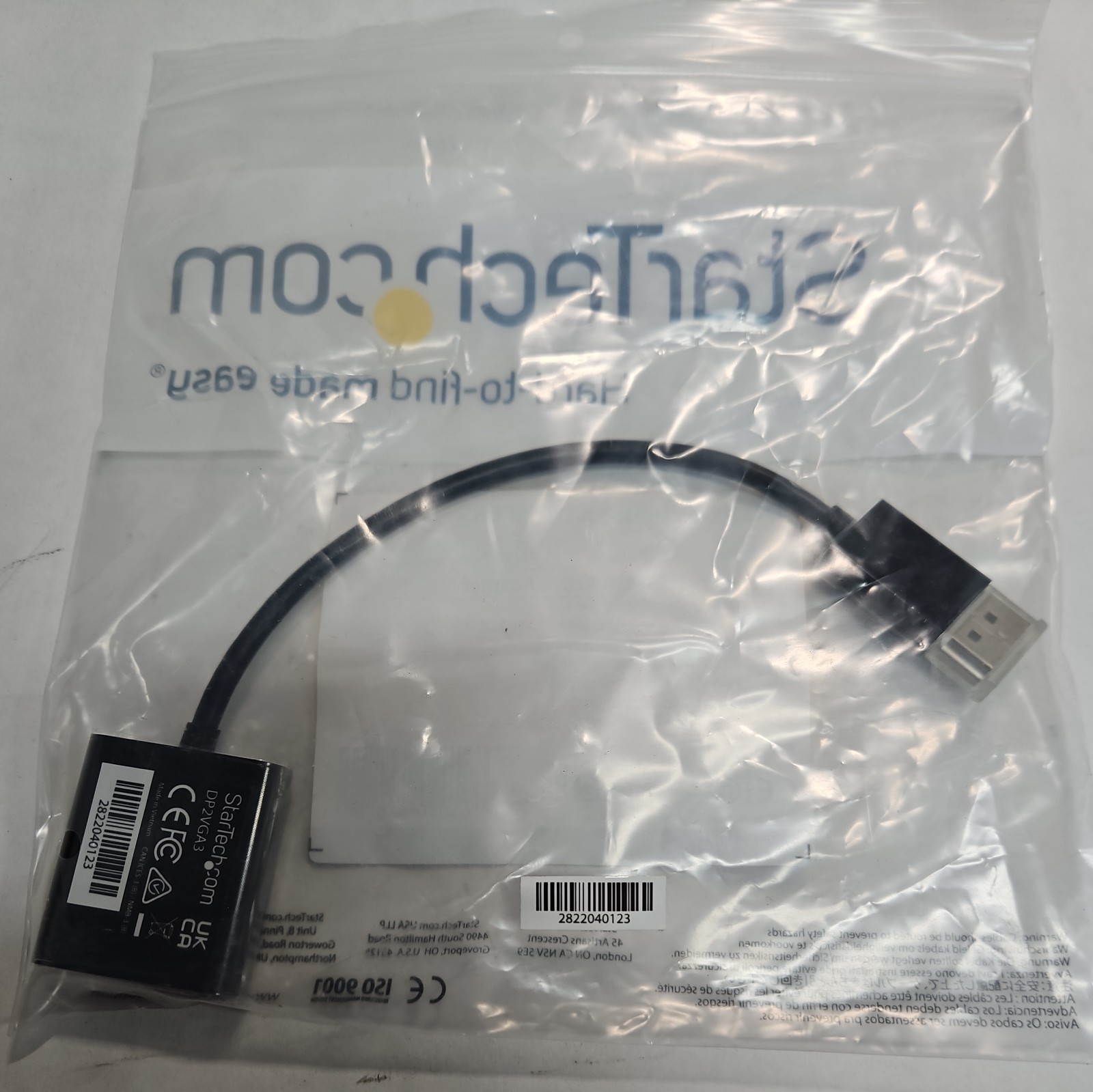 StarTech DP2VGA3 DisplayPort to VGA Adapter, Active DP to VGA Converter