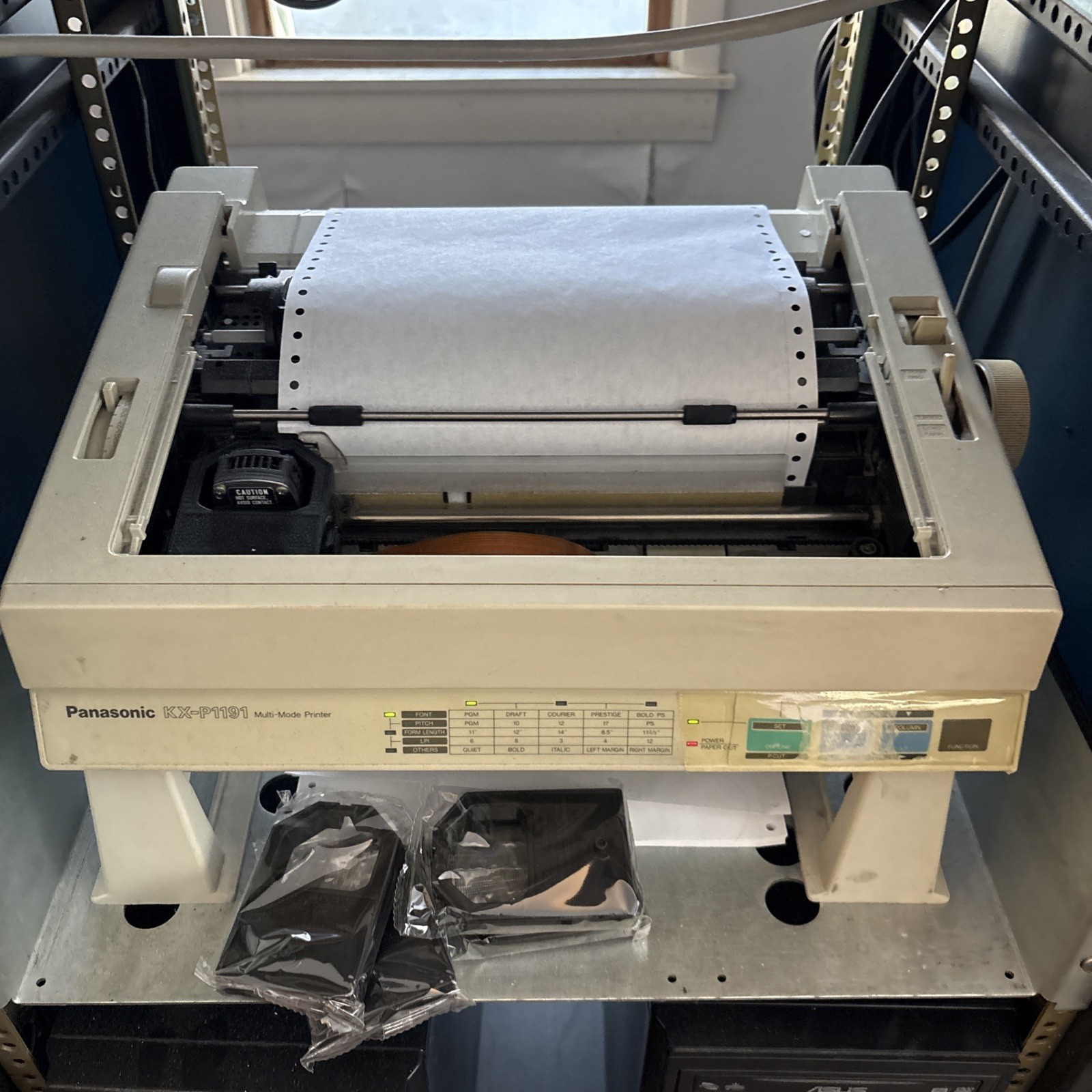 Panasonic KX-P1191 Multi-Mode Dot Matrix Printer w/ Power Cord & Cable Connector