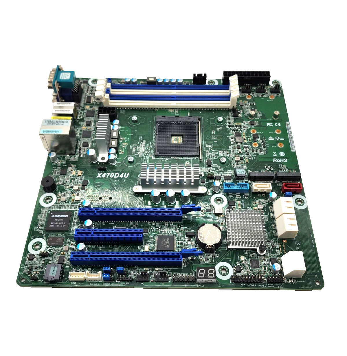 ASRock Rack X470D4U Server Motherboard + I/O plate Ryzen 3k / 5k