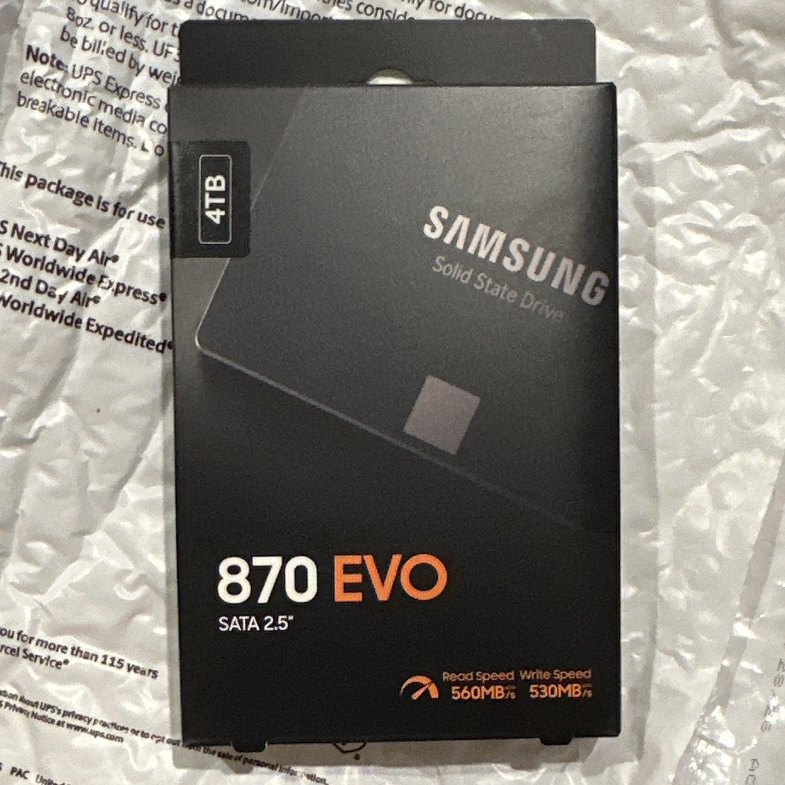 NEW SEALEDSamsung 870 EVO 4TB 2.5in SATA III Internal SSD 560/530MB/s MZ-77E4T0B