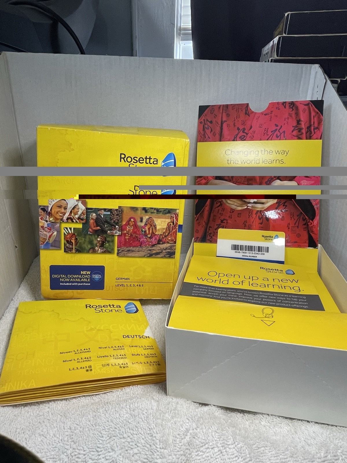 Rosetta Stone German Deutsch Levels 1-5 CD Rom And Audio Companion
