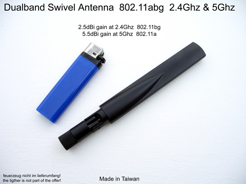 Dual Band Antenna 802.11N/AC/AX/BE 2.5dbi/2.4ghz 5.5dbi/5ghz Wifi 5/6/6E/7 RP-SMA