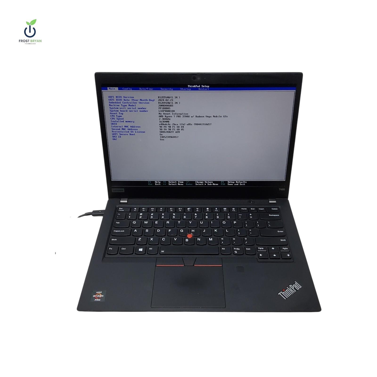 Lenovo ThinkPad T495 Ryzen 7 PRO 3700U 16GB 512GB SSD No OS Grade C [READ]