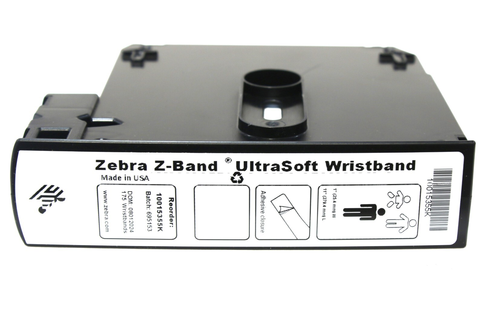 🦓 Zebra 10015355K Z-Band UltraSoft Wristband 1″ x 11″ [175 Wristbands]