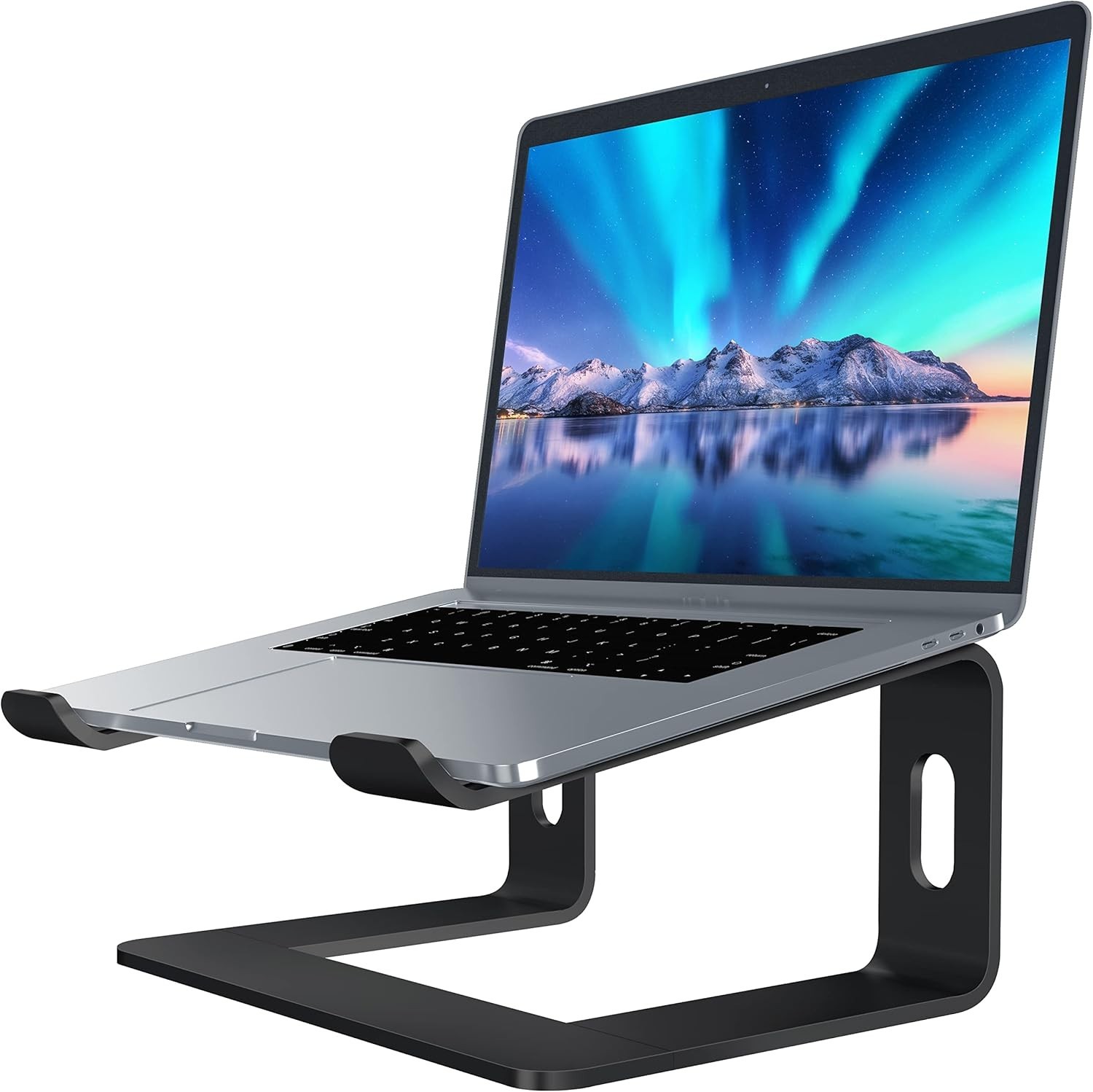 Ergonomic Laptop Stand – Aluminum Riser for Optimal Comfort & Airflow (10-15.6″)