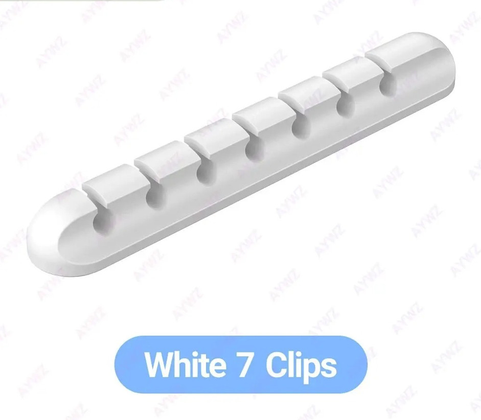 1pc Adhesive Cable Holder Clip Cord Organizer Desk Wire Manager – NEW