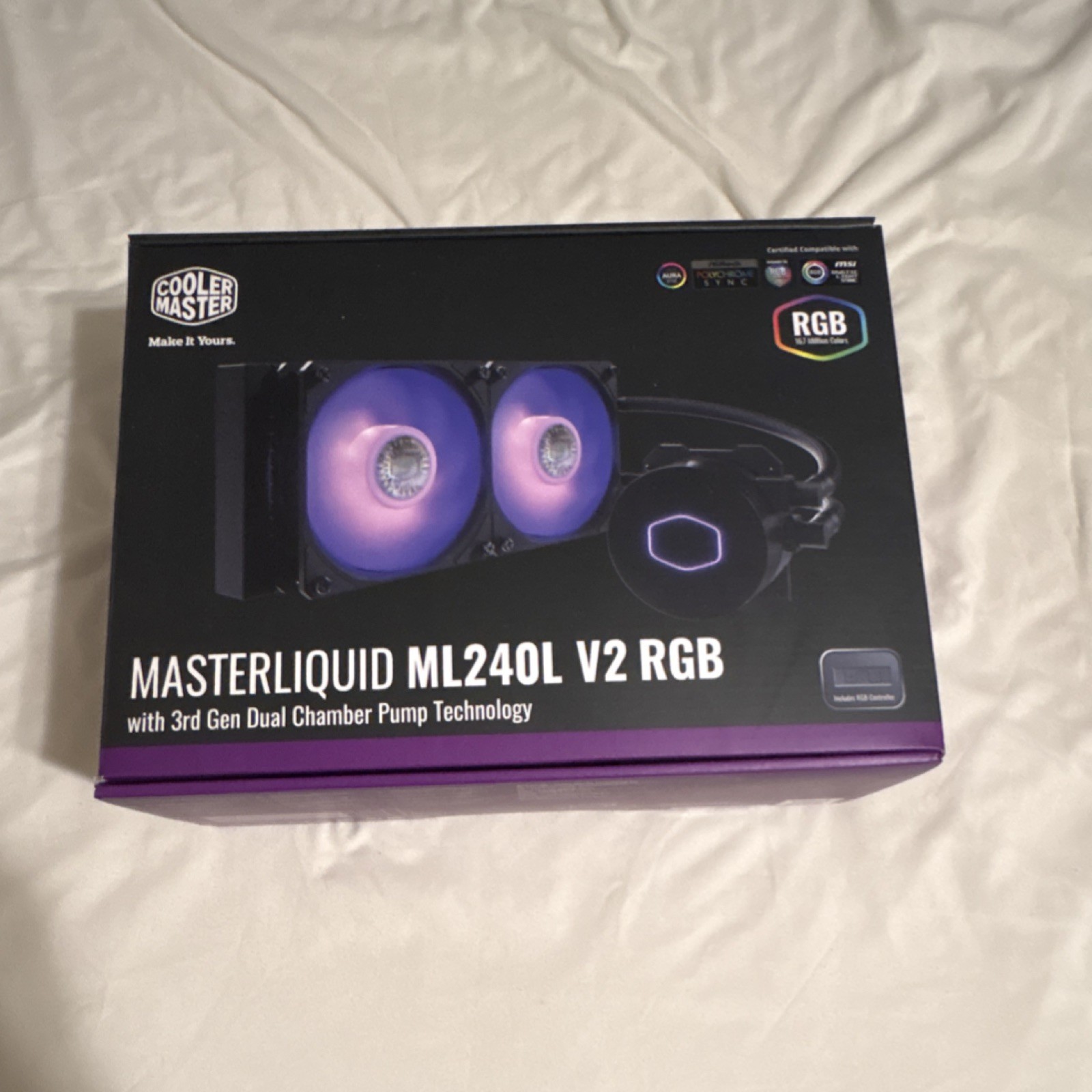 Cooler Master MasterLiquid ML240L V2 RGB Liquid CPU Cooler Black 120mm