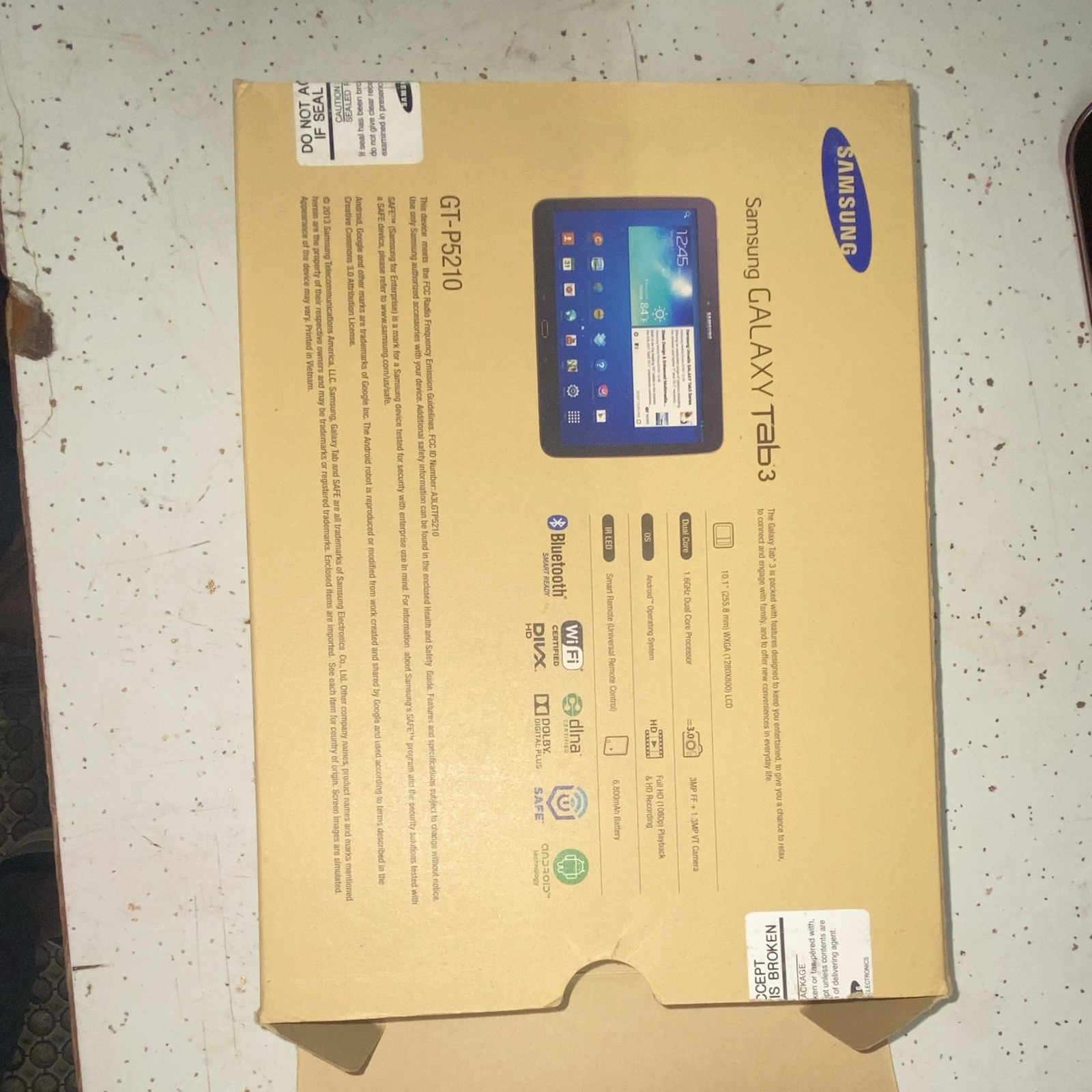 Samsung Galaxy Tab 3 10.1″ 16GB Wi-Fi Black Android Tablet GT-P5210