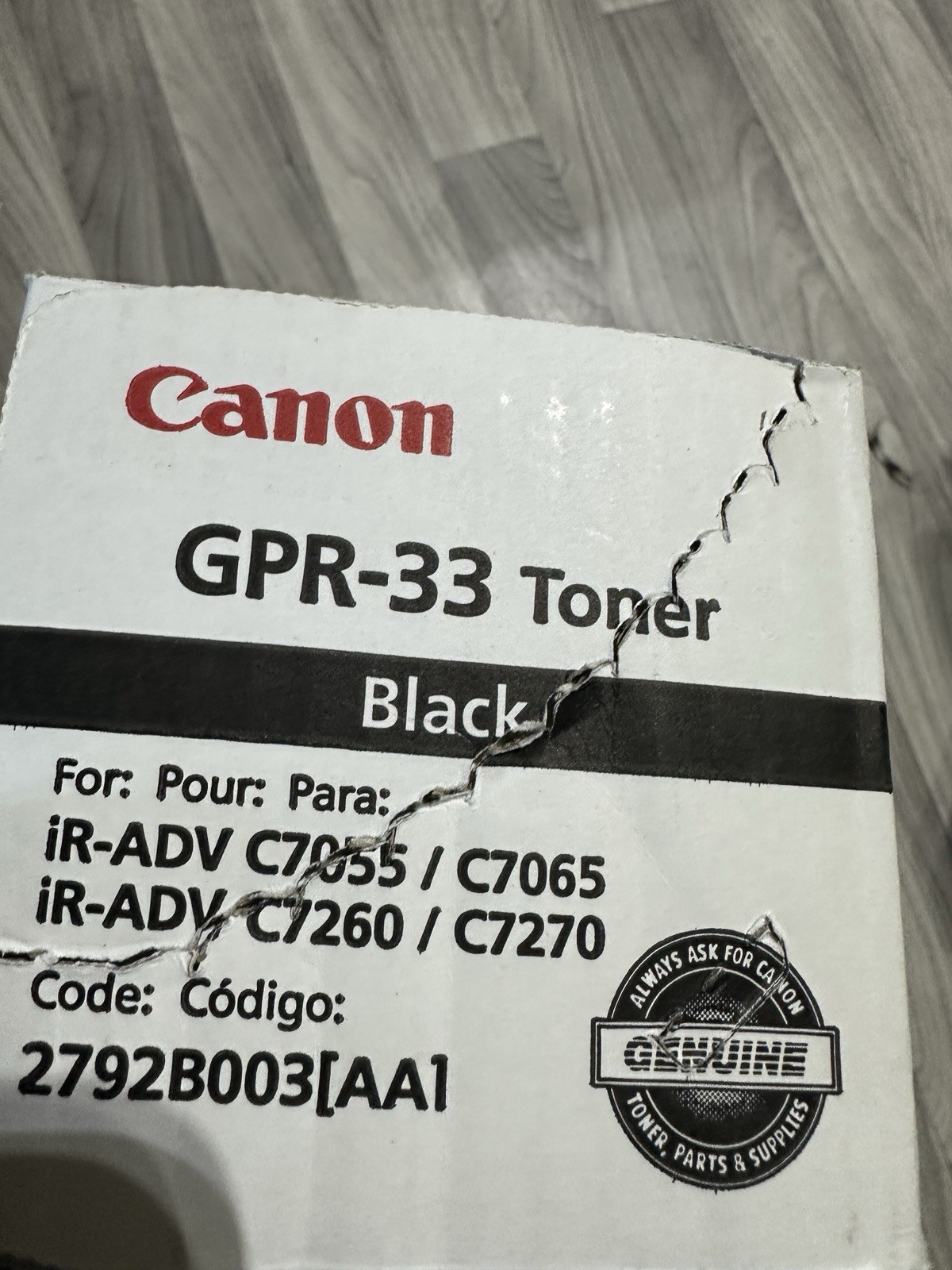 Canon Open Box New GPR 33 Black 2792B003 ir ADV C755 C765 C7360 C7270