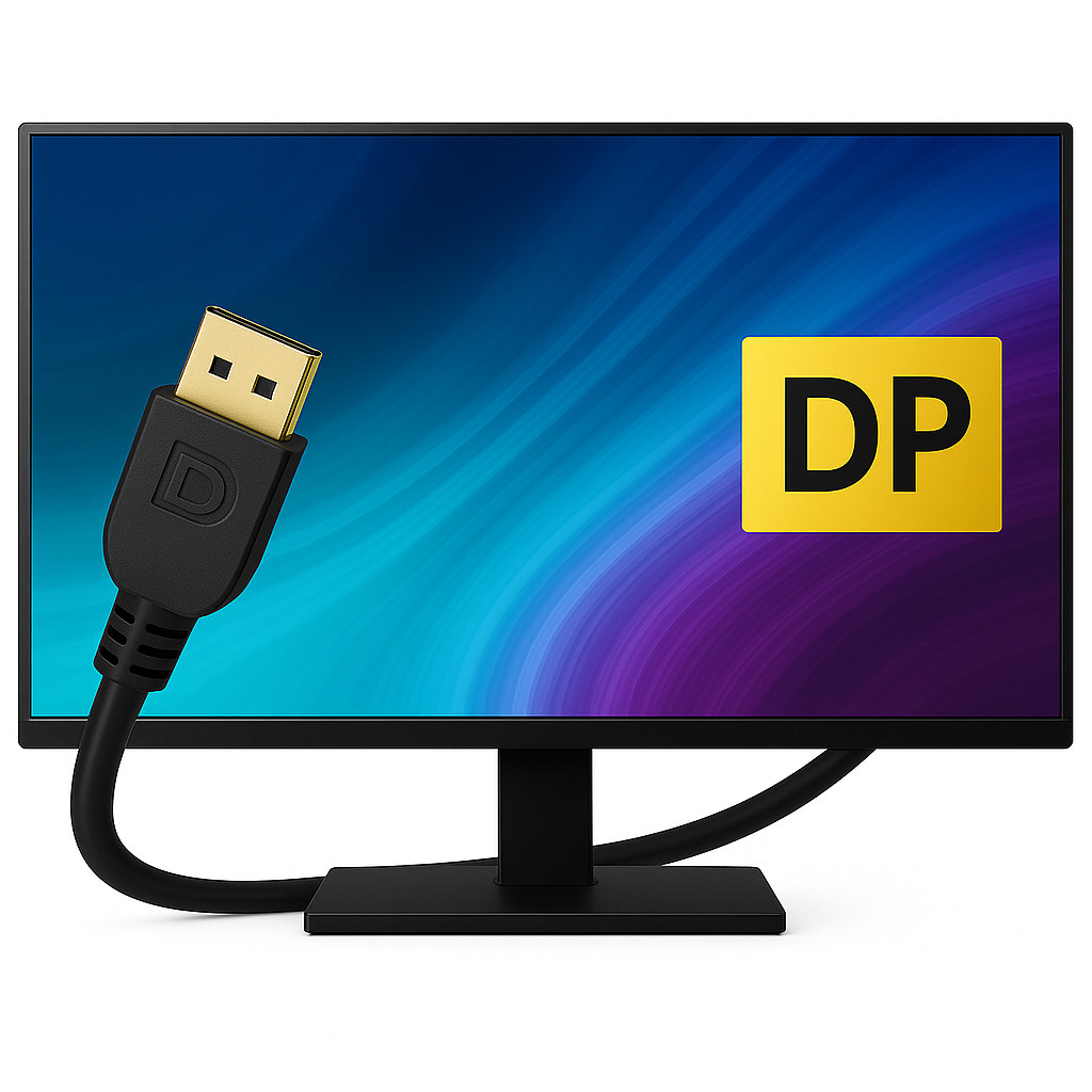 6ft DisplayPort Cable – 8K Ultra HD, Gold-Plated, Durable, Long-Lasting