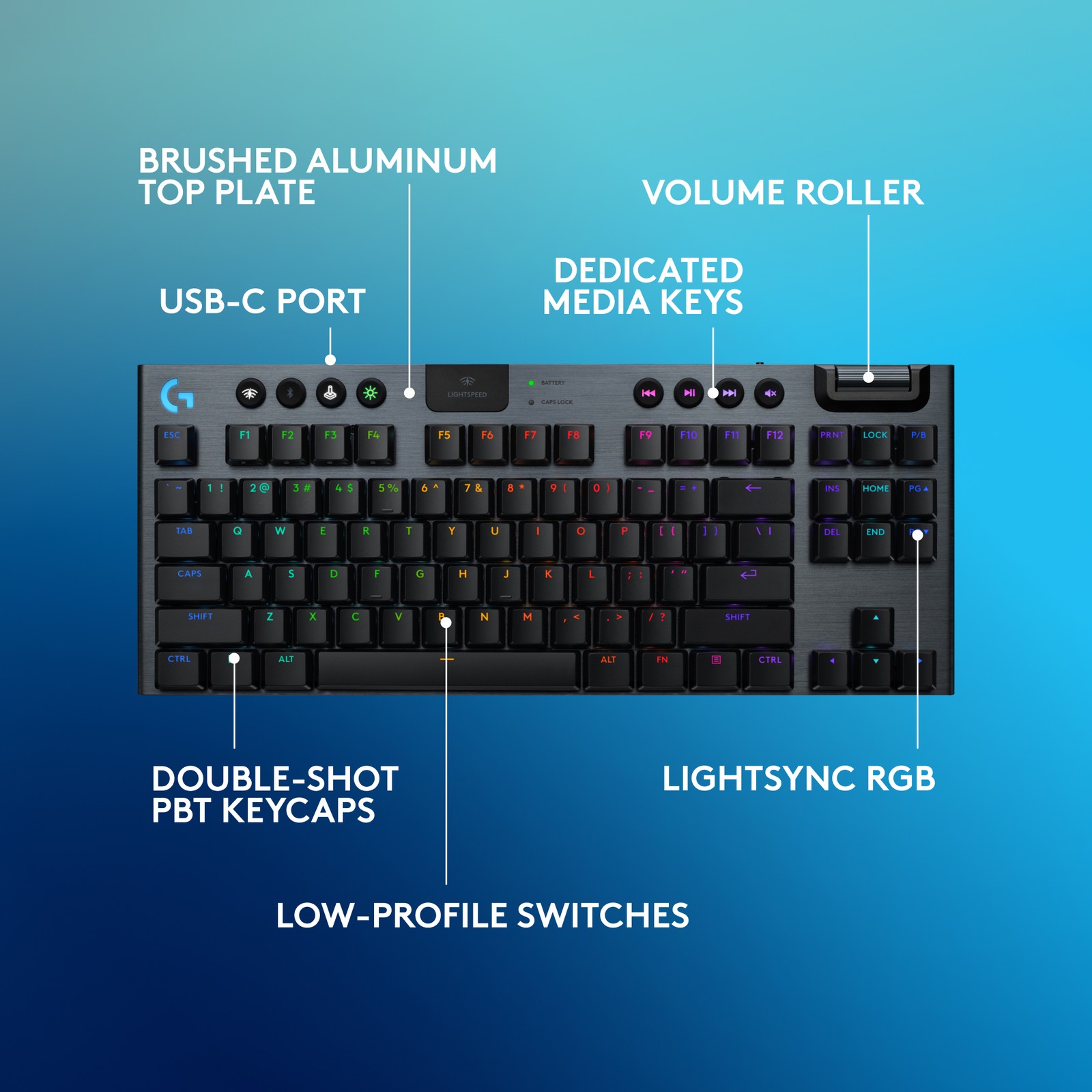 Logitech G915 X LIGHTSPEED TKL Wireless Mechanical GL Tactile Gaming Keyboard
