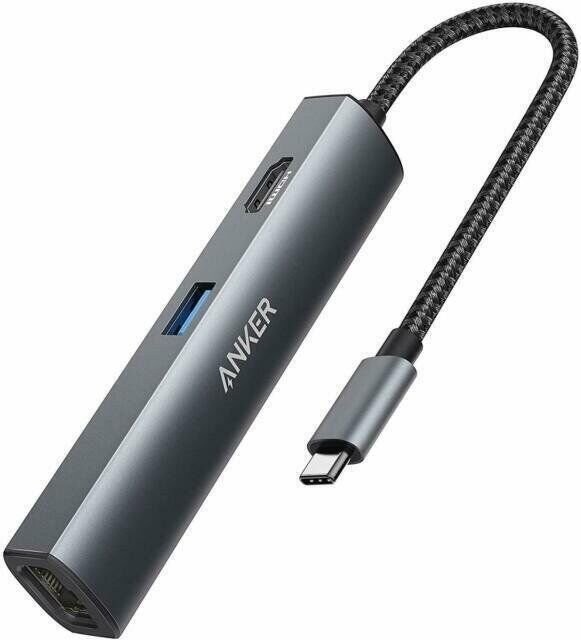 Anker USB C Hub Adapter, 5-in-1 USB C Adapter with 4K USB C to HDMI