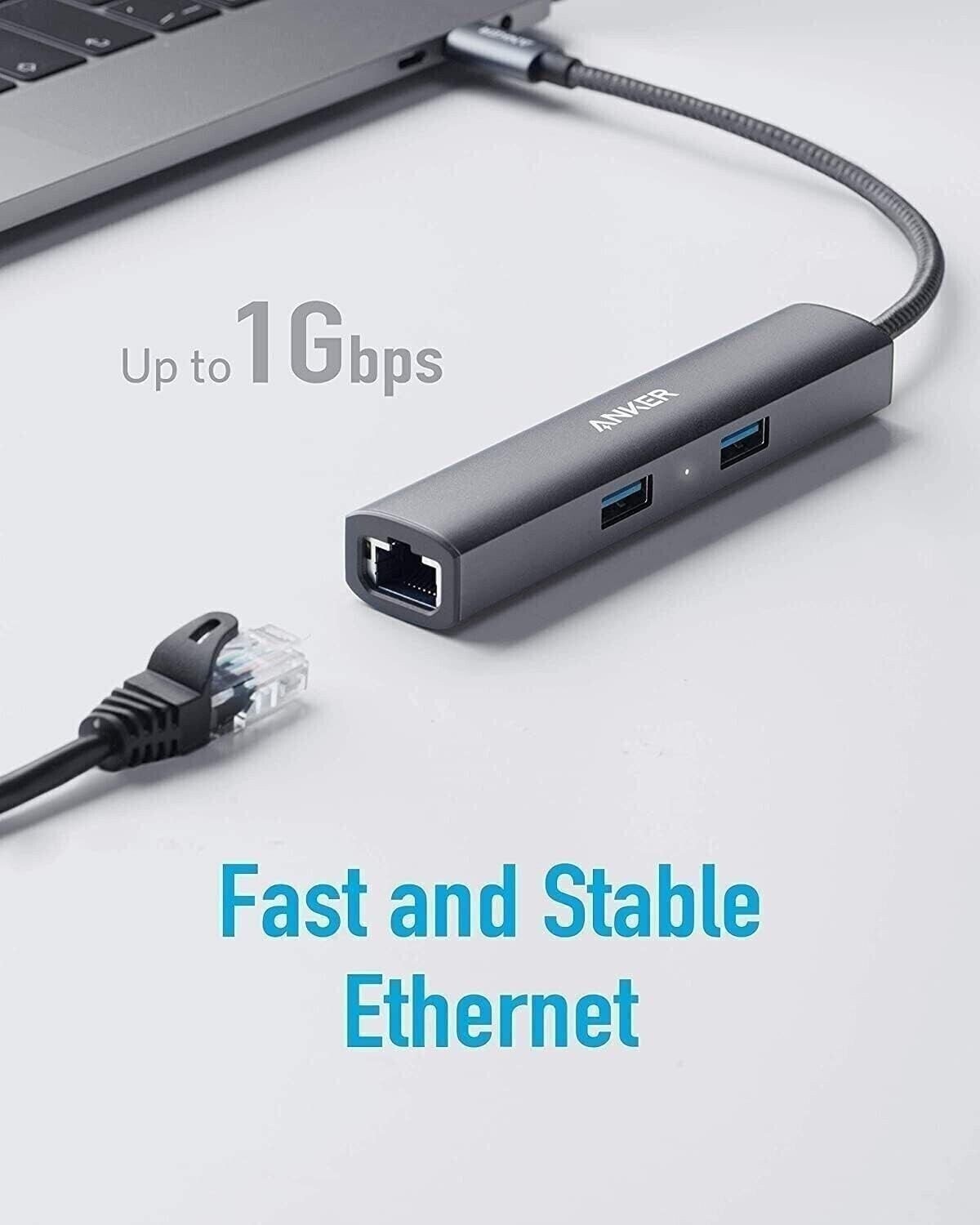 Anker USB C Hub Adapter, 5-in-1 USB C Adapter with 4K USB C to HDMI