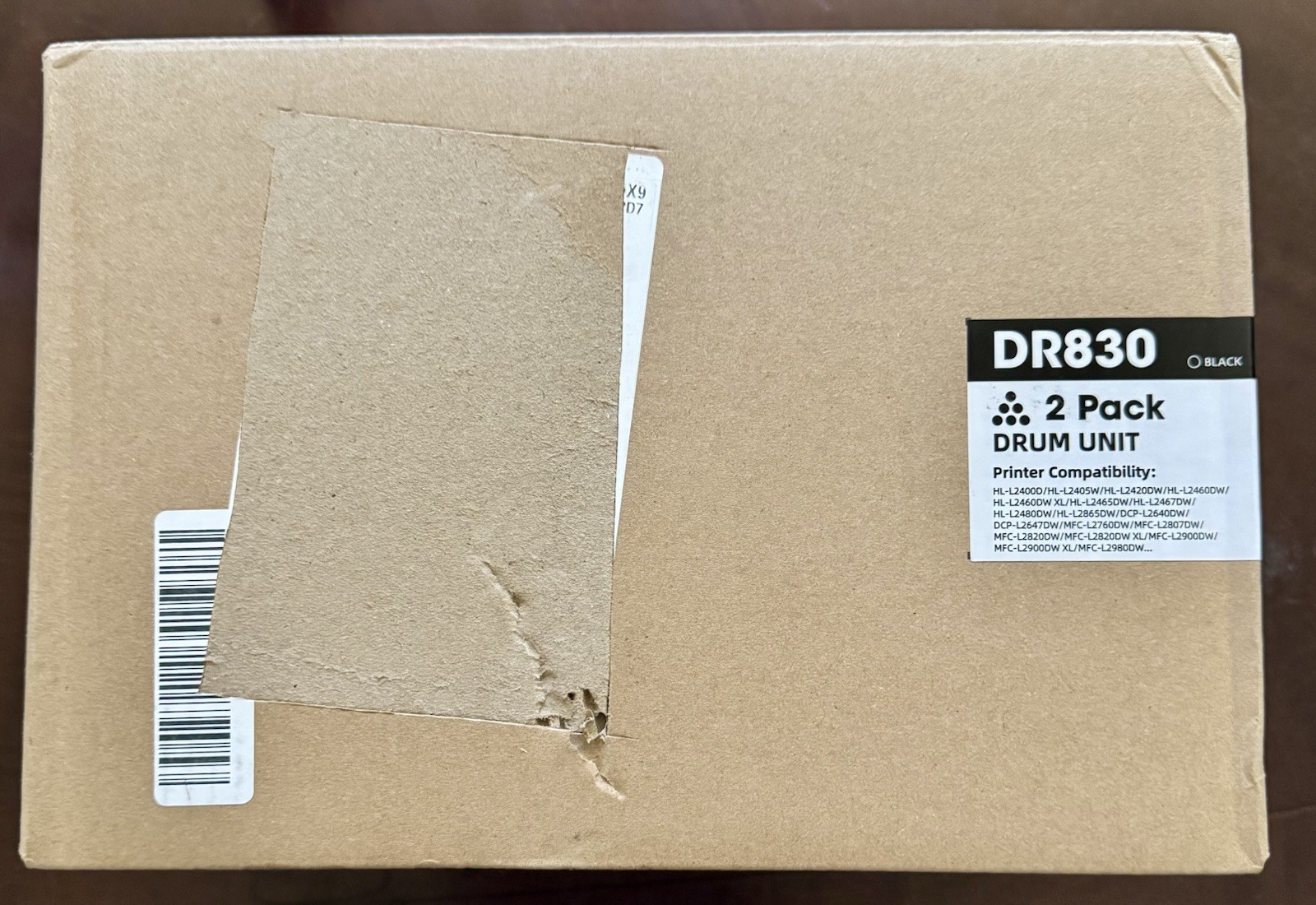 2PK DR830 DR-830 Drum Unit Compatible Brother DCP-L2640DW HL-L2400D HL-L2405W