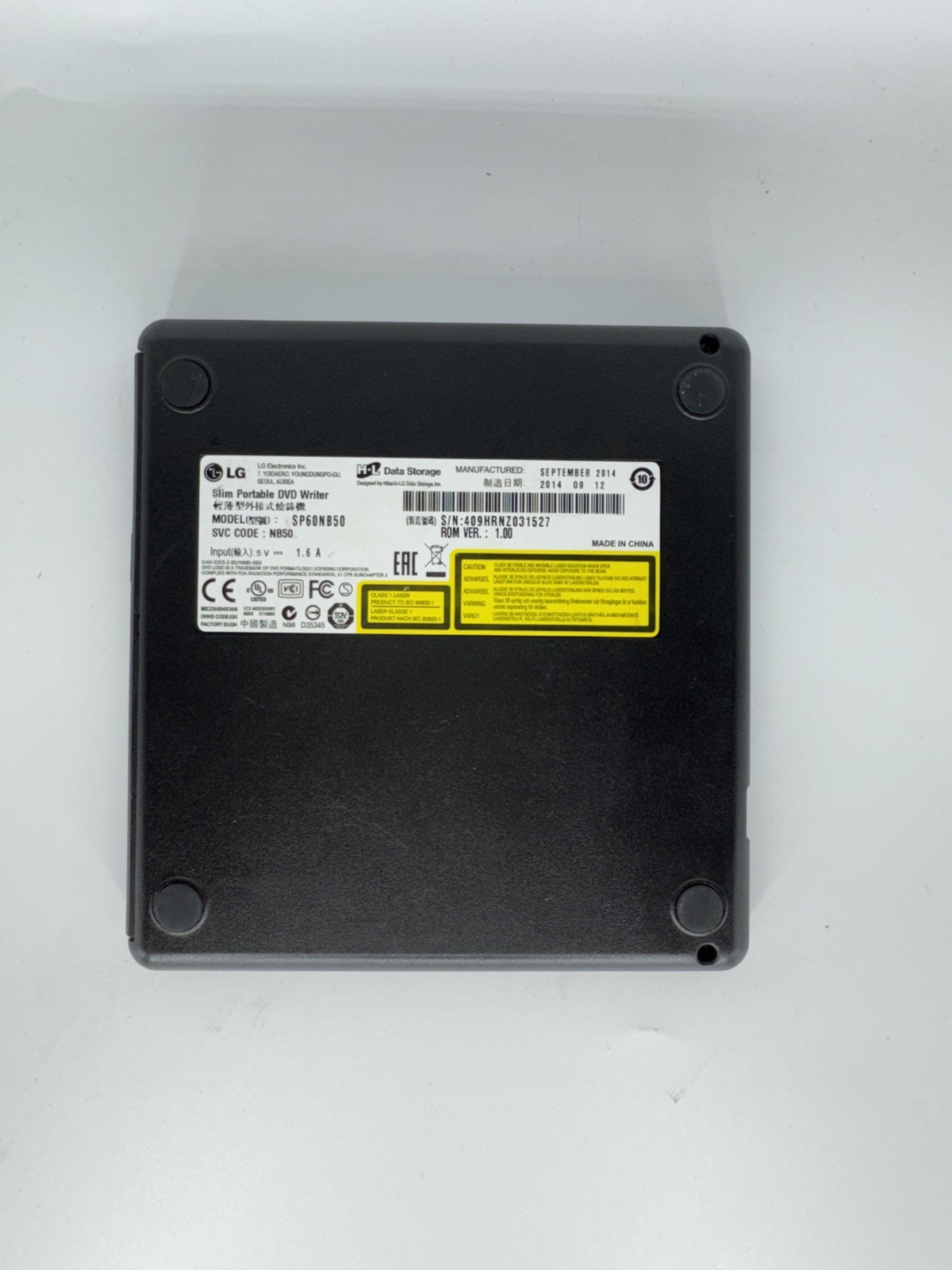 LG SP60NB50 Slim Portable DVD Writer External USB CD DVD RW Drive
