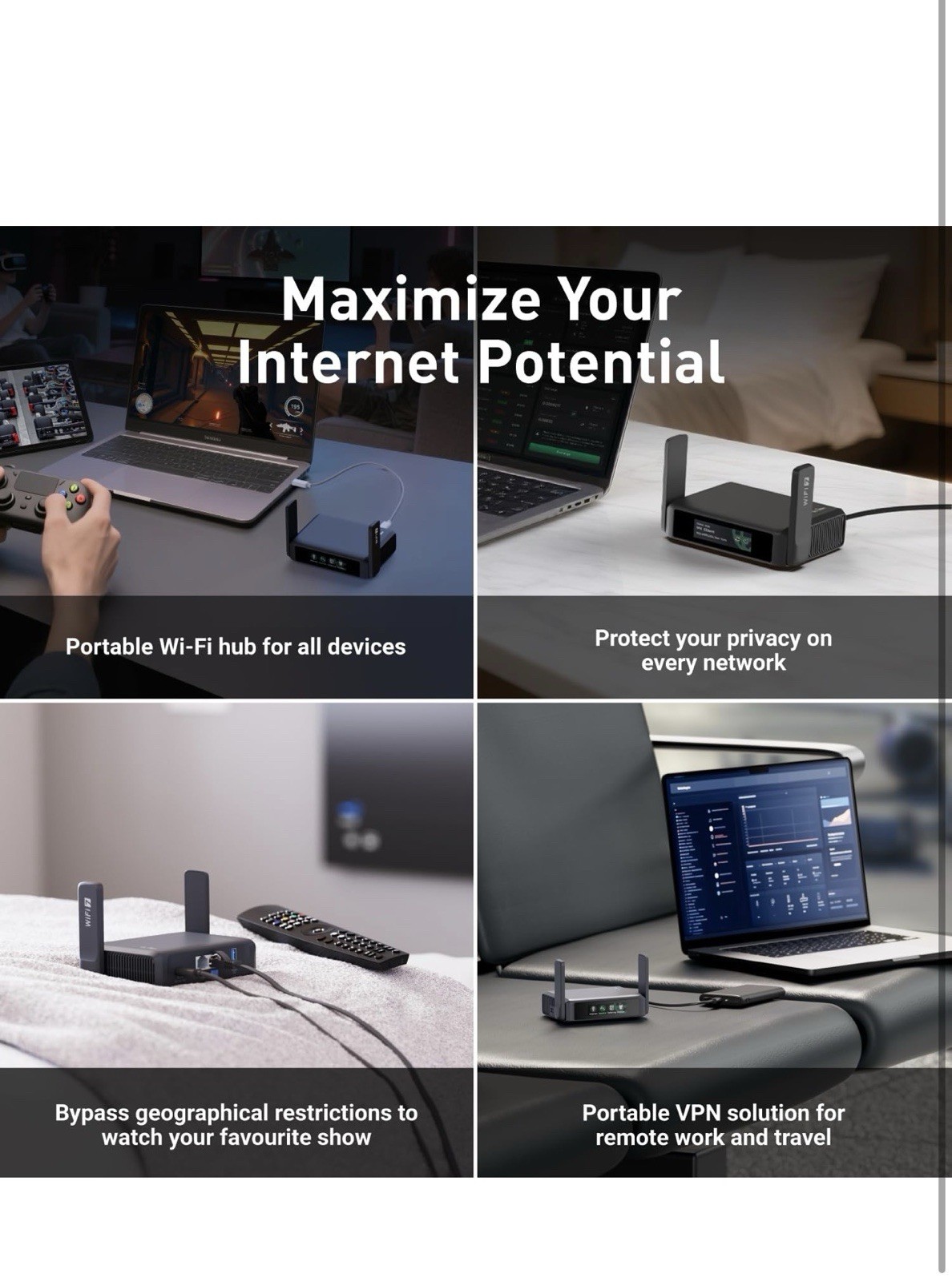 GL.iNet GL-BE3600 (Slate 7) Portable Travel Router, Pocket Dual-Band Wi-Fi 7, 2.