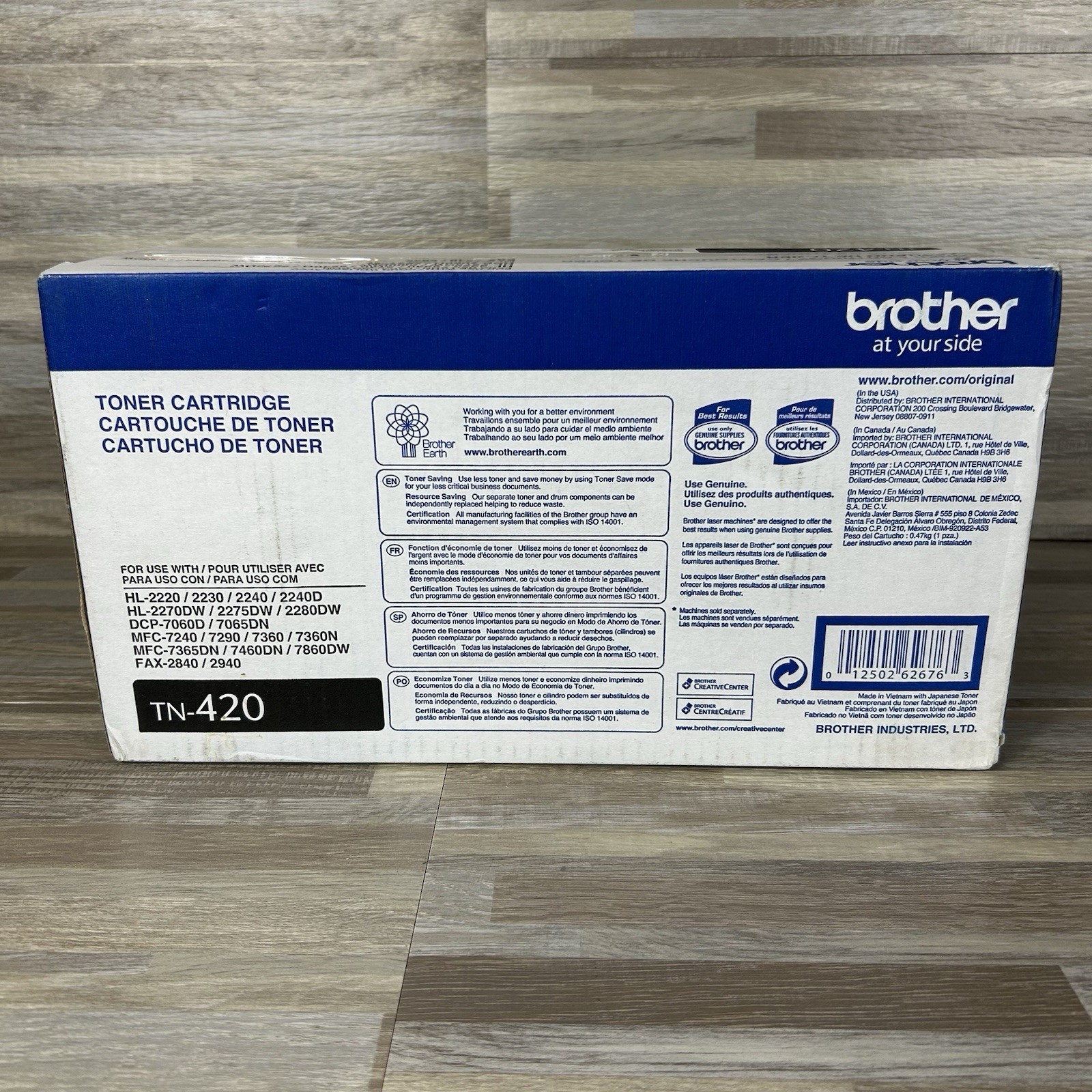 NEW Brother TN-420 Black Toner Cartridge 012502626763 Genuine New OEM Sealed Box