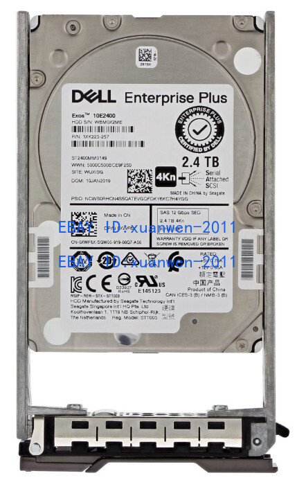 DELL XWF6X 2.4TB 10K SAS 12Gbps SED 512e 2.5” HDD XWF6X ST2400MM0149