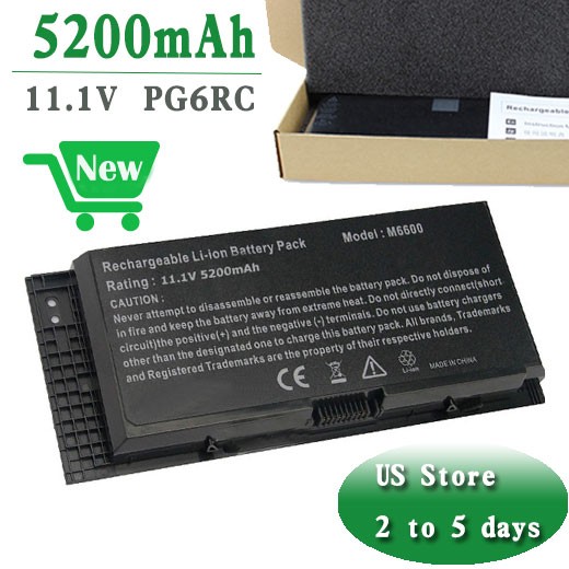 PG6RC R7PND 5200mAH Battery for Dell Precision M4600 M4700 M6600 M6700 Series
