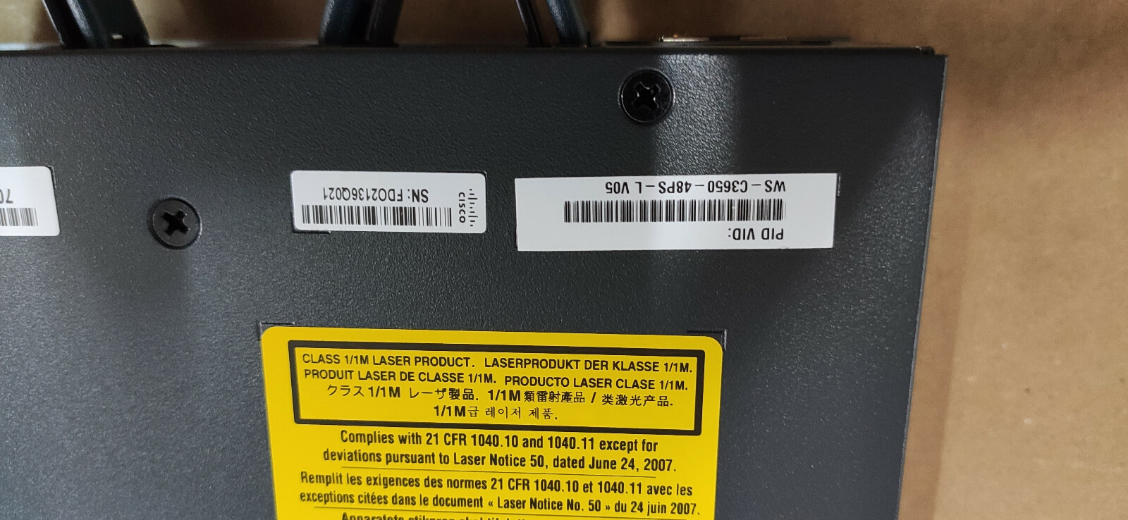 CISCO CATALYST WS-C3650-48PS-L 48PORT WITH POWER SUPPLY PWR-C2-640WAC Brand New