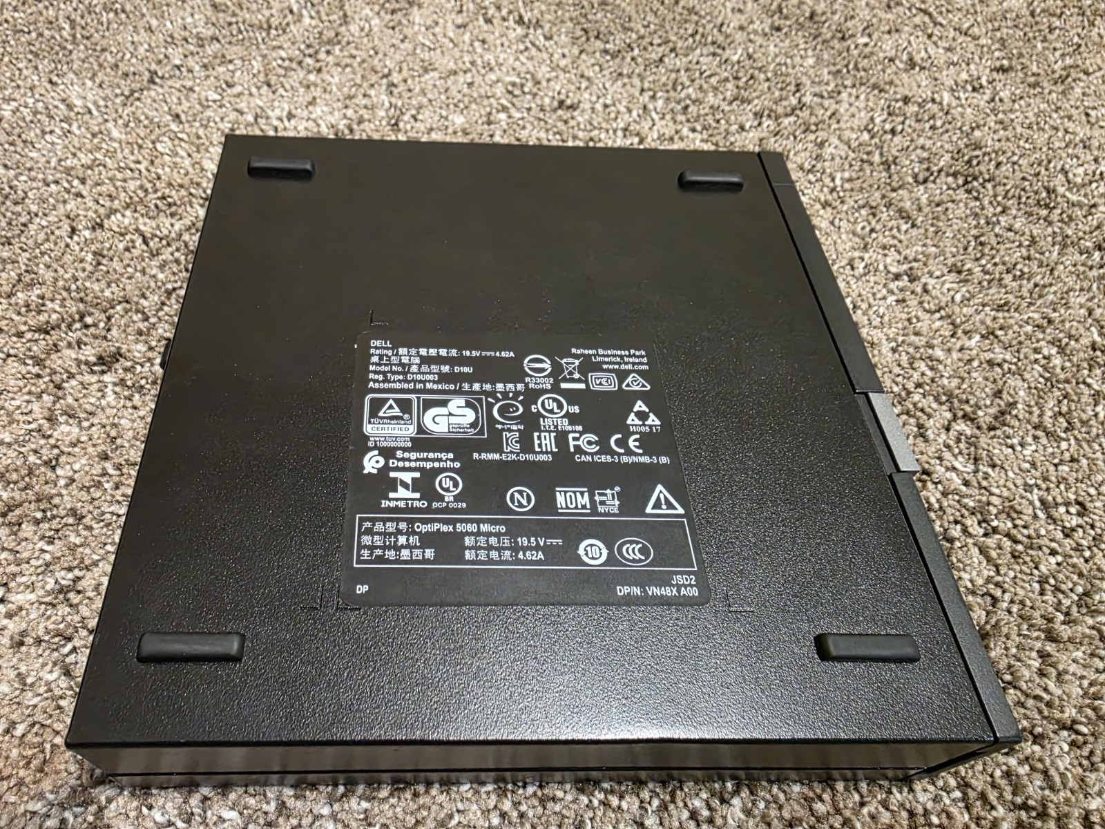 Dell OptiPlex 5060 Micro Desktop i7-8700T 24GB RAM 512GB Black